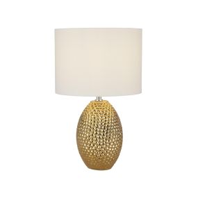 Searchlight Nadine - Tischleuchte - Ø 48 x 45 cm - Gold und Creme
