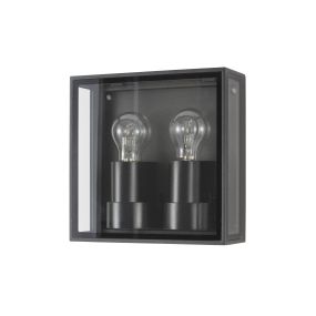 Nova Luce Sorren - Außenwandleuchte - 22 x 8,7 x 22 cm - IP65 - anthrazit