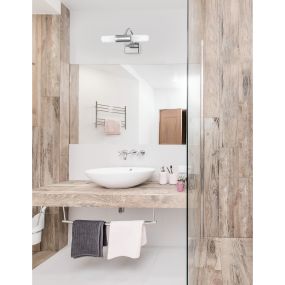 Nova Luce Dritto - Spiegelleuchte - 24 x 13 x 11 cm - IP44 - Chrom