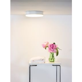 Lucide Ceres-LED - Badezimmer-Deckenleuchte - Ø 21,5 x 5 cm - 30W dimmbare LED inkl - IP44 - weiß
