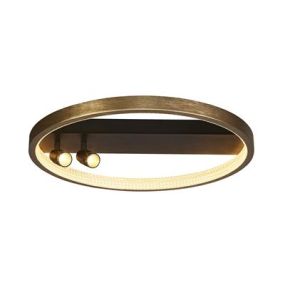 Searchlight Grace Flush - Deckenleuchte - Ø 50 x 13 cm - 37,8W dimmbare LED inkl - schwarz/gold
