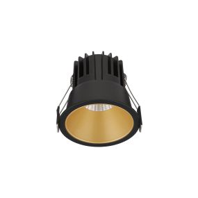 Nova Luce Luela - Einbaustrahler - Ø 85 mm - Einbaugröße 75 mm - 13W LED inkl. - schwarz und gold -3000K