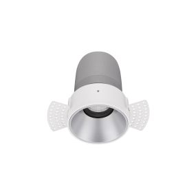 Nova Luce Homer - Einbaustrahler - Ø 74 mm - Einbaugröße 75 mm - 10W LED inkl. - 24° Abstrahlwinkel - weiß mit Aluminium