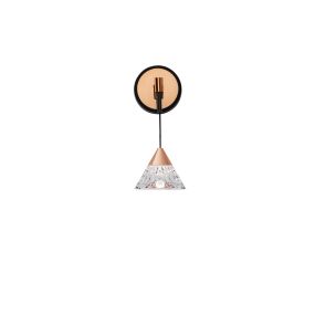 Nova Luce Paluz - Wandleuchte - Ø 10,5 x 26 cm - 7W LED inkl. - matt schwarz und roségold