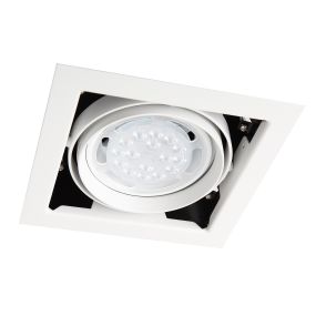 Maxlight Matrix I - Einbaustrahler 1L - 185 x 185 mm, 150 x 150 mm Einbaumaß - weiß
