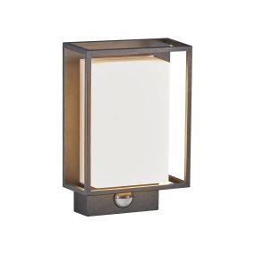 Nordlux Nestor - Außenwandleuchte mit Bewegungsmelder - 14,7 x 22,1 cm - 8W LED inkl. - IP44 - schwarz