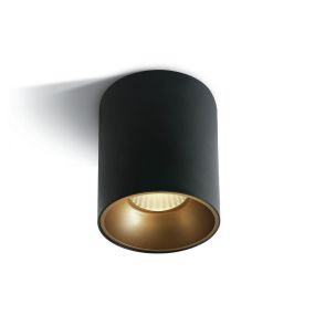 ONE Light Retro Dark Light Cylinders - Aufbaustrahler 1L - Ø 9,4 x 11,5 cm - 20W LED inkl. - schwarz