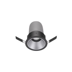 Nova Luce Homer - Einbaustrahler - Ø 85 mm - Einbaumaß 75 mm - 10W LED inkl. - 24° Abstrahlwinkel - schwarz mit Aluminium