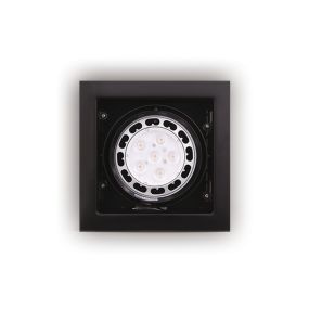 Maxlight Matrix - Einbaustrahler 1L - 185 x 185 mm, 150 x 150 mm Einbaumaß - schwarz