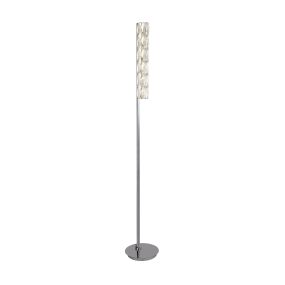 Searchlight Remy - Stehleuchte - 151 cm - 16W dimmbare LED inkl - Chrom und transparent