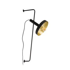 Faro Whizz - Wandleuchte - 25 x 43 x 84 cm - schwarz und satiniert gold