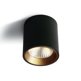 ONE Light Chill Out LED Cylinders - Aufbaustrahler 1L - Ø 6 x 6,5 cm - 7W dimmbare LED inkl. - schwarz