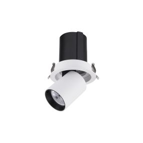 Nova Luce Naruto - Einbaustrahler - Ø 90 mm Einbaumaß - inkl. 15W LED - weiß mit schwarz - Lichtfarbe warmweiß