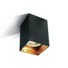 ONE Light GU10 Dark Light - Aufbaustrahler 1L - 6 x 6 x 9,5 cm - schwarz