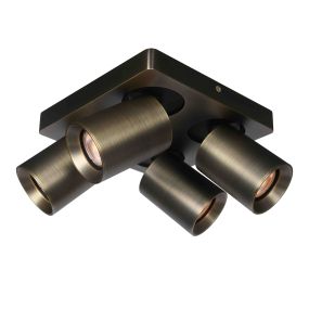 Artdelight Megano - aufbauspot 4L - 20 x 20 x 11,5 cm - antik bronz