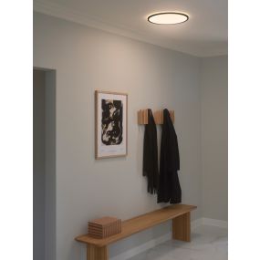 Nordlux Oja 42 - Deckenleuchte - Ø 42,4 x 2,3 cm - 24W dimmbar LED inkl. (3000K/4000K) - IP54 - schwarz