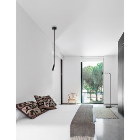 Nova Luce Sicily - Hängeleuchte - Ø 8 x 80 cm - 3W LED inkl. - schwarz