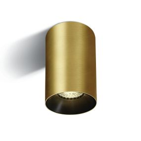 ONE Light Chill Out Cylinder GU10 - Aufbaustrahler 1L - Ø 7,5 x 13,5 cm - Messing gebürstet