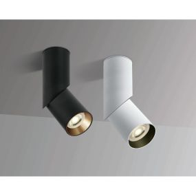ONE Light GU10 Deckenleuchten - Aufbaustrahler 1L - Ø 5,7 x 19,6 cm - weiß