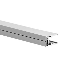 Klus KRAV-05IN - LED-Profil für Glaswände mit einer Stärke von 11,9mm bis maximal 13,5mm - 1,69 x 2,80 cm - silber eloxiert