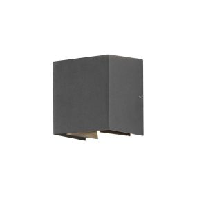 Konstsmide Cremona Light High Power – außenwandleuchte mit 2 einstellbaren Lichtkegeln – 13 x 11 x 13,5 cm – 6W LED inkl. – IP54 – anthrazit
