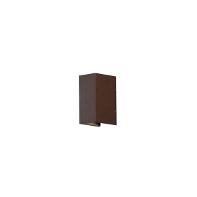 Konstsmide Cremona – außenwandleuchte mit 2 einstellbaren lichtkegeln – 11 x 8 x 17 cm – 6W LED inklusive – IP54 – Rost