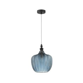 Nova Luce Loni - Pendelleuchte - Ø 24 x 120 cm - dunkelblau