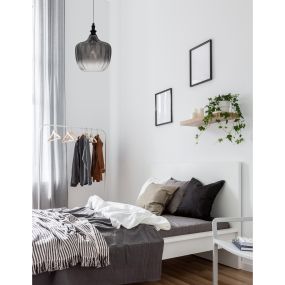 Nova Luce Loni - Pendelleuchte - Ø 24 x 120 cm - rauchgrau