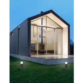 Nova Luce Stick - Gartenleuchte - 7,6 x 7,6 x 25 cm - IP54 - dunkelgrau
