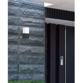 Nova Luce Stick - Außenwandleuchte - 7,6 x 11 x 17 cm - IP54 - dunkelgrau