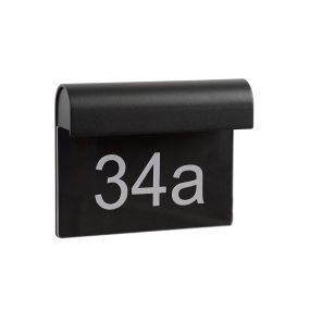 Lucide Thesi Led - Außenwandleuchte mit Hausnummern - 6W LED inkl - IP54 - schwarz