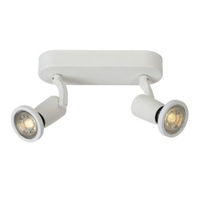 Lucide Jaster 2 - Aufbaustrahler - 20 x 6 x 15,5 cm - 2 x 5W LED inkl. - weiß
