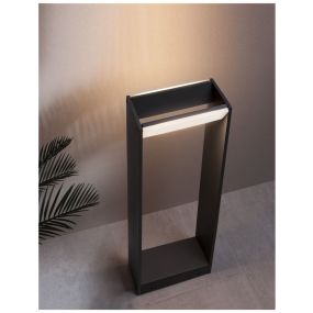 Nova Luce Twin - Gartenleuchte - 60 cm - 2 x 5W LED inkl. - IP54 - dunkelgrau