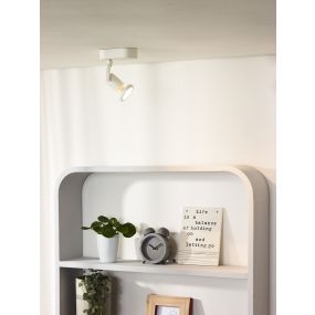 Lucide Jaster 1 - Aufbaustrahler - 6 x 15,5 x 11,7 cm - 5W LED inkl. - weiß