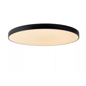 Lucide Unar - Deckenleuchte - Ø 80 x 5 cm - 80W dimmbare LED inkl - 3 Stufen Dimmer - schwarz