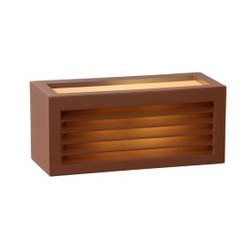 Lucide Dimo - Außenwandleuchte - 25 x 11 x 11 cm - IP54 - rostig