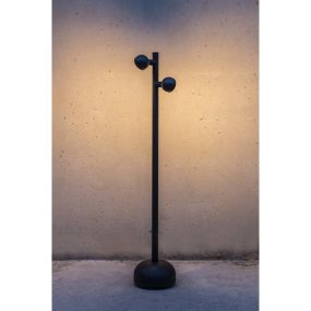 Faro Brot - Stehleuchte für den Außenbereich mit Kabel und Stecker - Ø 16 x 90 cm - 10W LED inkl. - IP65 - schwarz