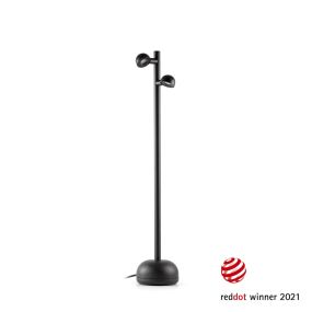 Faro Brot - Stehleuchte für den Außenbereich mit Kabel und Stecker - Ø 16 x 90 cm - 10W LED inkl. - IP65 - schwarz