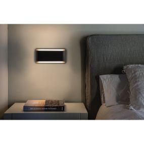 Faro Mood - Wandleuchte - 27 x 5 x 13 cm - 2 x 3W LED inkl. - schwarz und braun