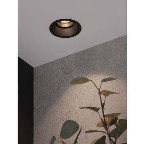 Nova Luce Reina - Einbaustrahler - Ø 90 mm x 49 mm, Einbaumaß Ø 75 mm - schwarz