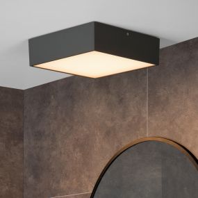 Lucide Roxane - Deckenleuchte - 24 x 24 x 7,1 cm - 10W LED inkl. - IP54 - anthrazit