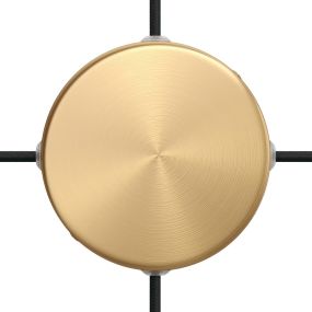 Creative Cables - zylindrische Metallrosette mit 4 Seitenlöchern - Ø 12 cm - gold