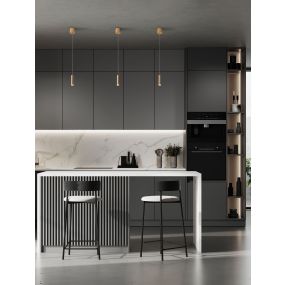 Nova Luce Doc - Hängeleuchte - Ø 3 x 120 cm - 5W LED inkl. - gold