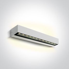 ONE Light Linear Outdoor Series Double Sided - Wandleuchte - 38 x 7,6 x 6,6 cm - 2 x 10W LED inkl. - IP65 - weiß