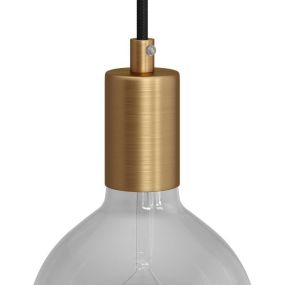 Creative Cables - E27 Fassung mit zylindrischem Metallkabelhalter - Ø 4,2 x 6,2 cm - gold