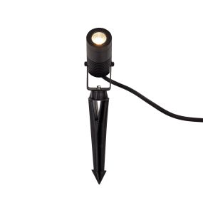 Projectlight Bruno - Bodenstrahler auf Erdspieß - 5,2 x 28,5 cm - 8W LED inkl. - 220V/240V - IP67 - mattschwarz