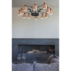 Faro Retro - Hängeleuchte - Ø 132 x 45 cm - Kupfer matt