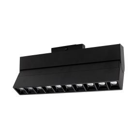 Nova Luce Este - Leuchte für Magnetprofilsystem - 27,4 x 3,4 x 11,6 cm - 15W LED inkl. - schwarz - warmweiße Lichtfarbe