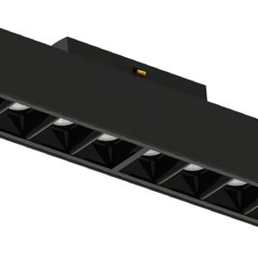 Nova Luce Este - Leuchte für Magnetprofilsystem - 26,9 x 3,5 x 5,1 cm - inkl. 15W LED - schwarz - Lichtfarbe warmweiß