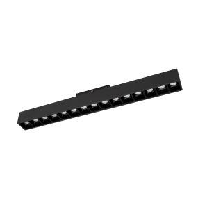 Nova Luce Este - Leuchte für Magnetprofilsystem - 40,2 x 3,5 x 5,1 cm - 22W LED inkl. - schwarz - warmweiße Lichtfarbe